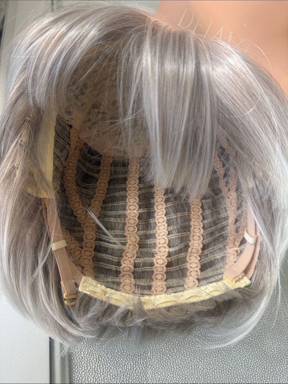 Short Ombré Bob platinum Blonde fade - Picture 6 of 7